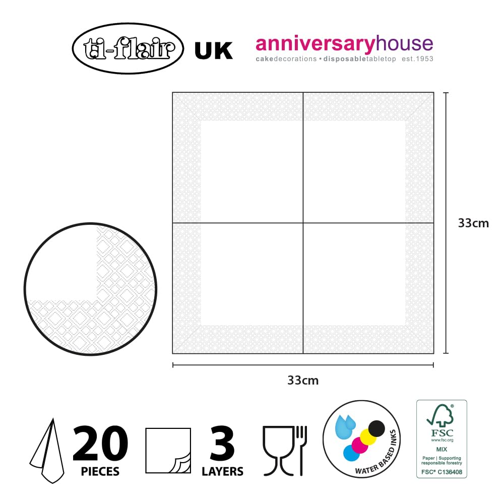 Anniversary House The Snowman Woodland Friends 3-Ply Lunch Napkins 33x33cm | Festive Christmas Party Serviettes | 20 Pack | PJ038 8