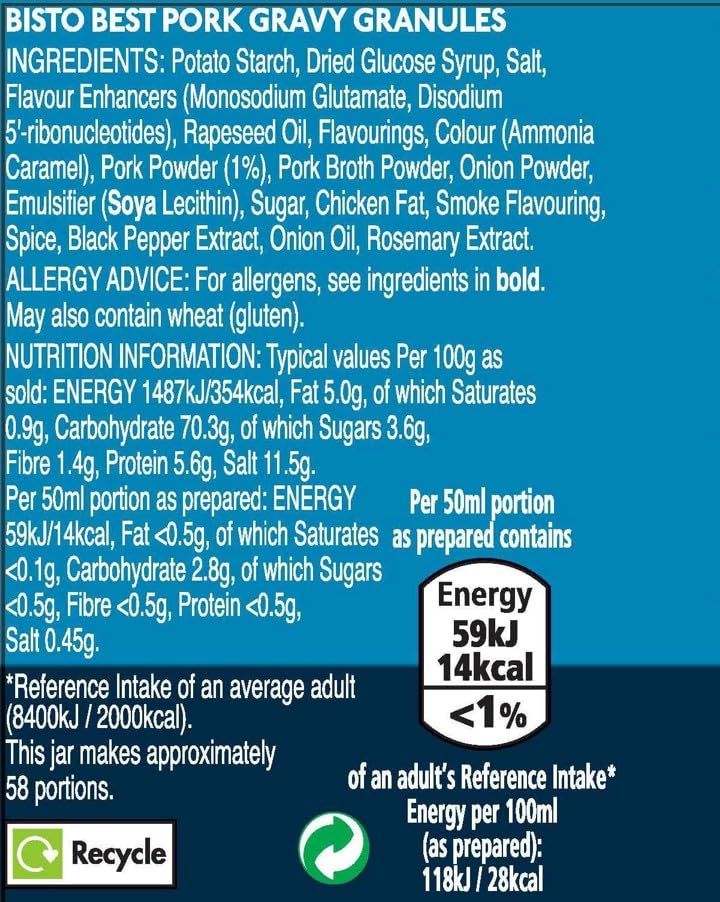 Bisto - Best Pork Gravy Granules Made with Real Meat Juice, 230 g 3