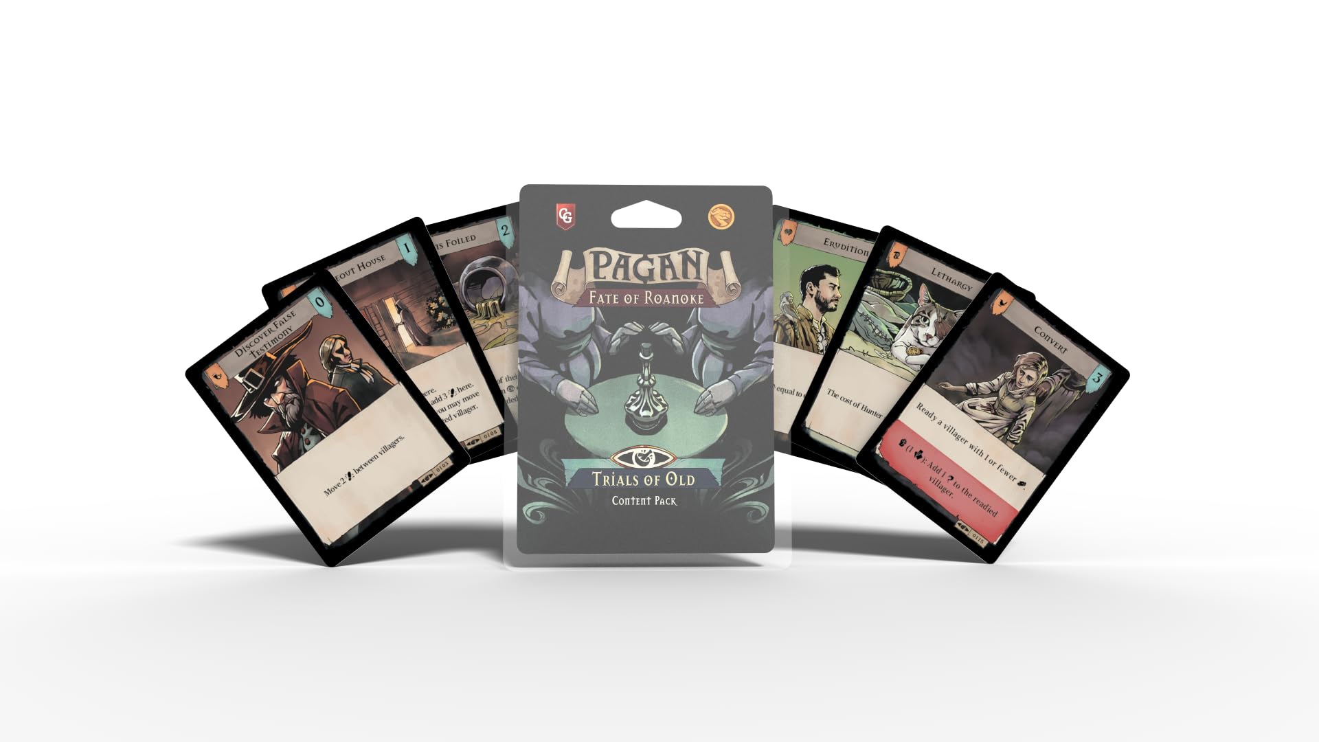 Capstone Games Pagan: Fate of Roanoke Trials of Old Expansion Pack – Asymmetrical Deduction Card Game for 2 Players