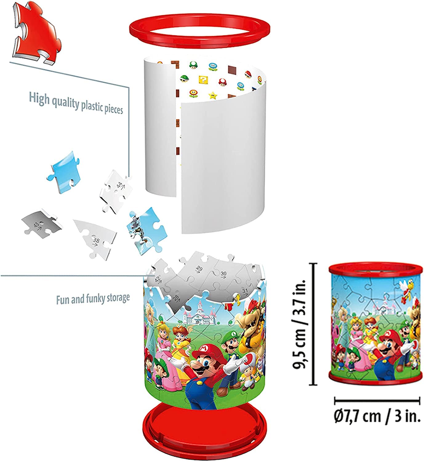 Ravensburger Super Mario Brothers Pencil Pot 3D Jigsaw Puzzle - 54 Pieces 4
