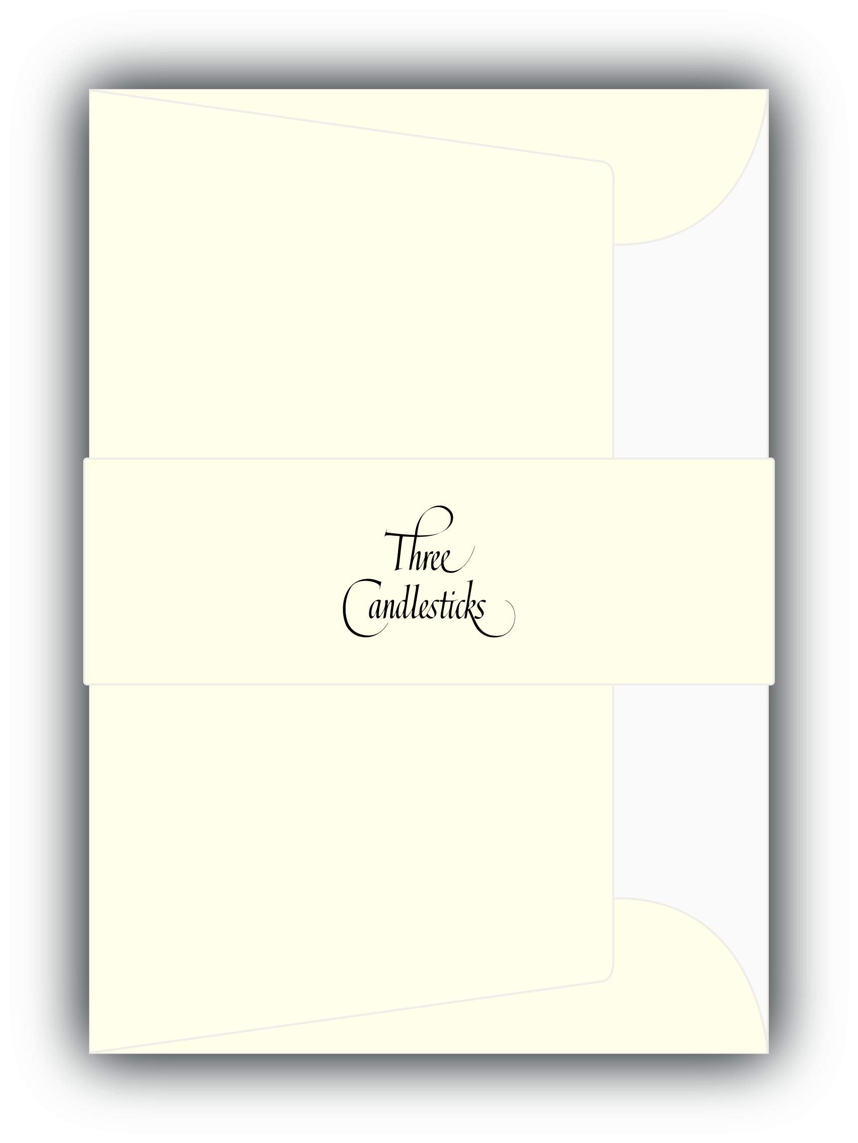 THREE CANDLESTICKS Luxury Tissue-Lined Envelopes for A5 Writing Pad | 20 Count | Cream | C6 (114 x 162mm) 1