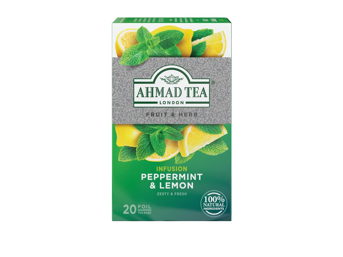 Ahmad Tea Peppermint & Lemon Fruit & Herbal Infusion - 20 Tea Bags