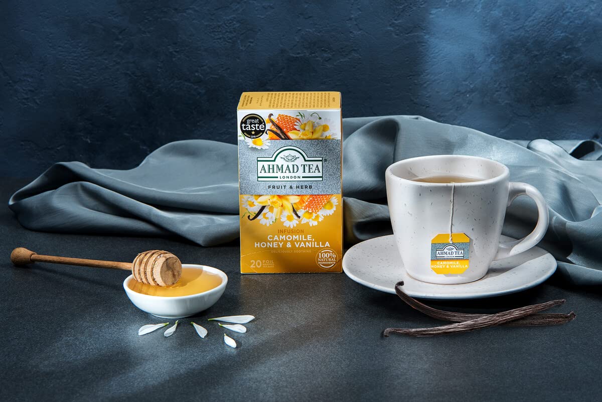 Ahmad Tea - Camomile, Honey & Vanilla Herbal Infusion (20 Tea Bags)