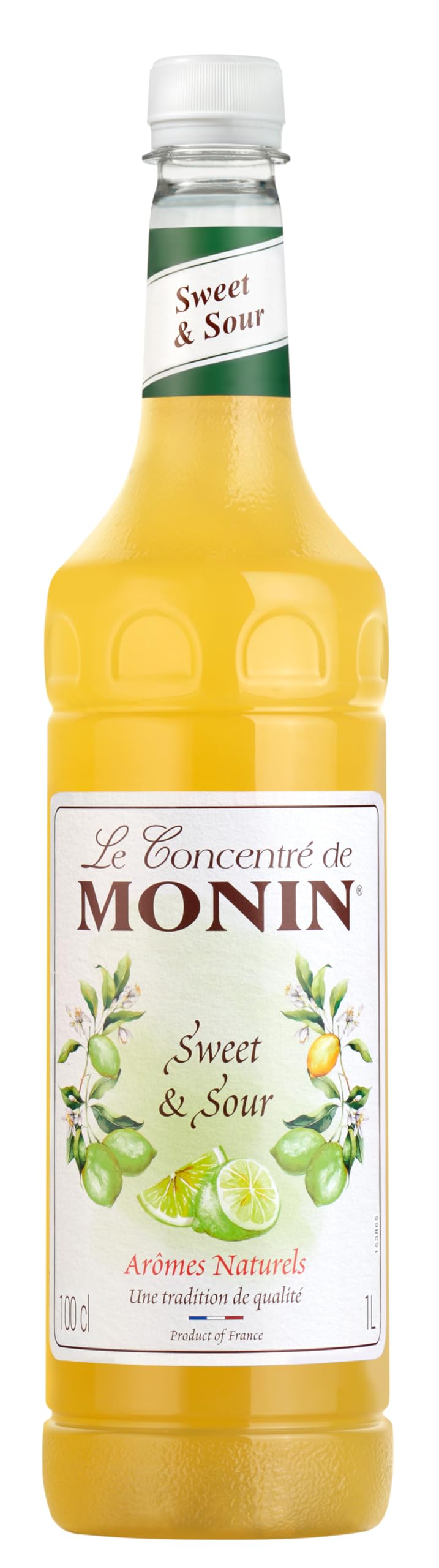 MONIN Premium Sweet and Sour Mix 1L - Lemon Lime Cocktail Syrup