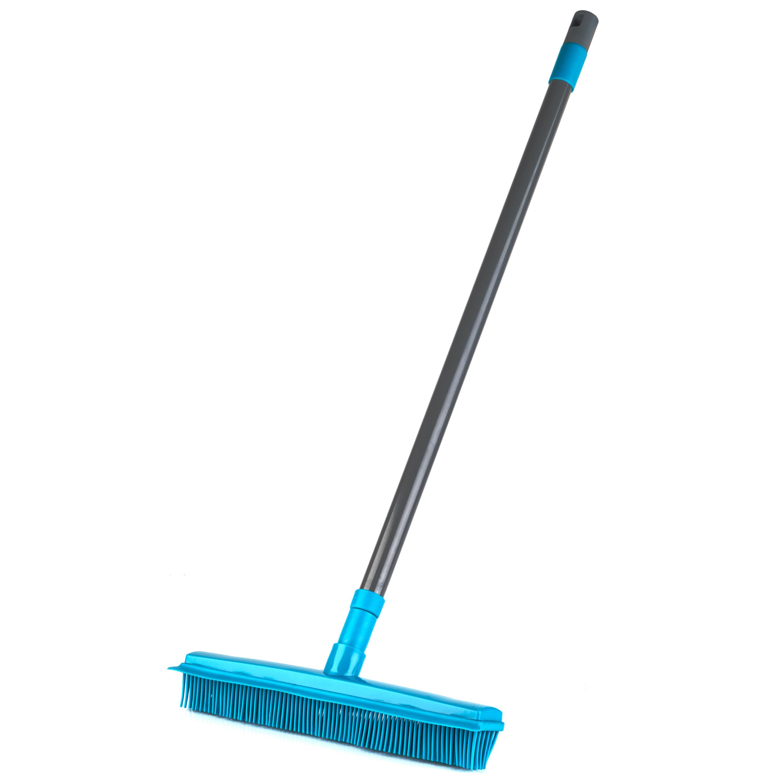 Beldray Antibac Pet Plus Rubber Head Push Broom - Telescopic Handle, Antibacterial Treatment | Grey 9