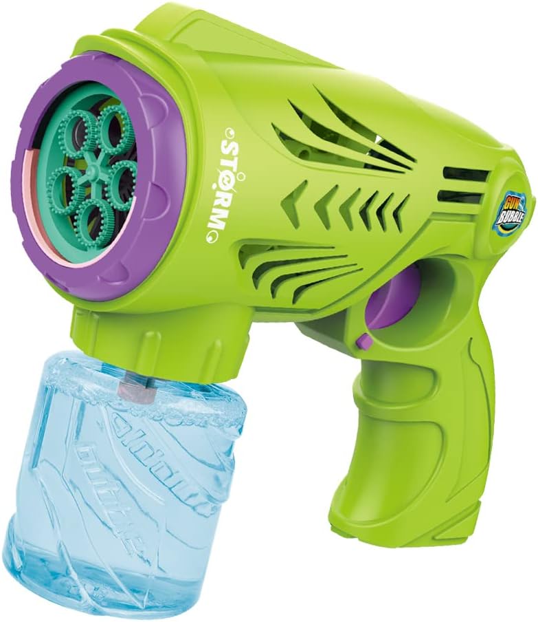 RAM Bubble Gun - 2-in-1 Automatic Bubble Machine with LED Lights for Kids 4