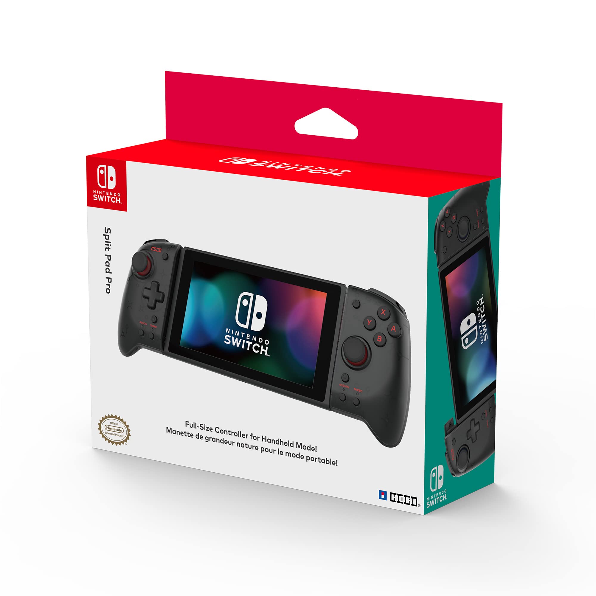 HORI Split Pad Pro (Translucent Black) for Nintendo Switch - Officially Licensed Controller for Handheld Mode 6