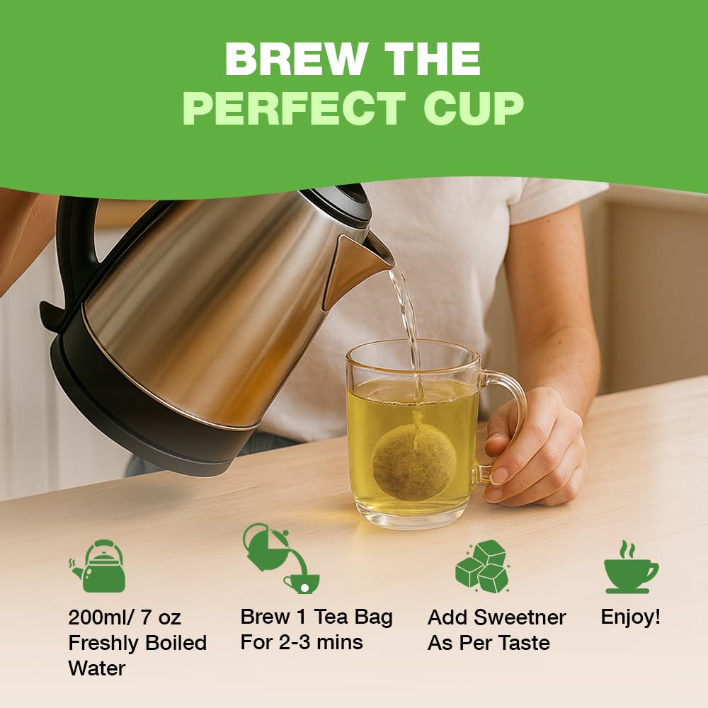 HANDPICK Moringa Tea Bags (100 Count) Non-GMO, Caffeine Free, Pure Moringa