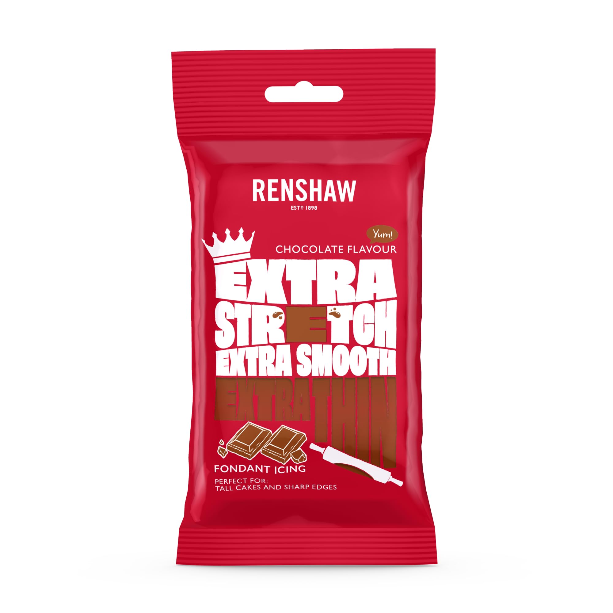 Renshaw - Brown Extra Stretch Smooth & Thin Chocolate Flavoured Fondant Icing
