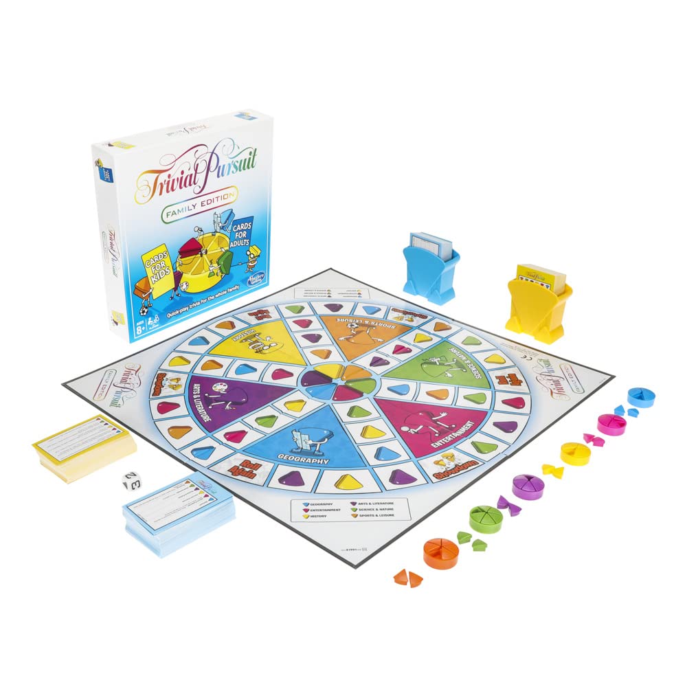 Hasbro Gaming Trivial Pursuit Family Edition Trivia Board Game 4