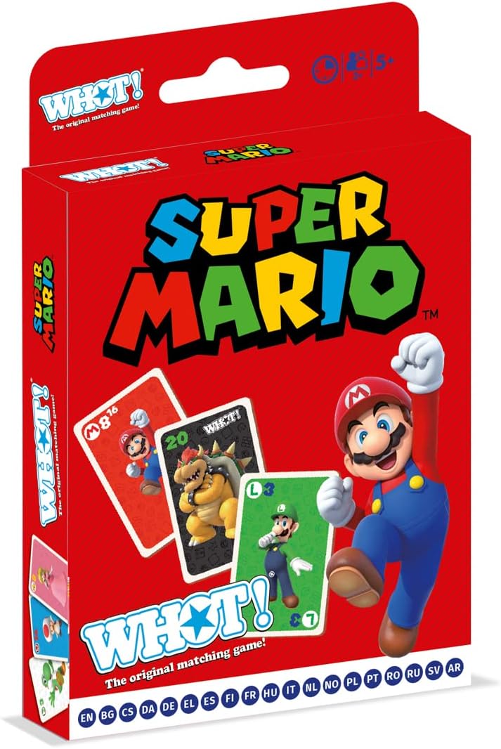 Super Mario WHOT! Card Game - Nintendo Switch Family Card Game for Ages 6+