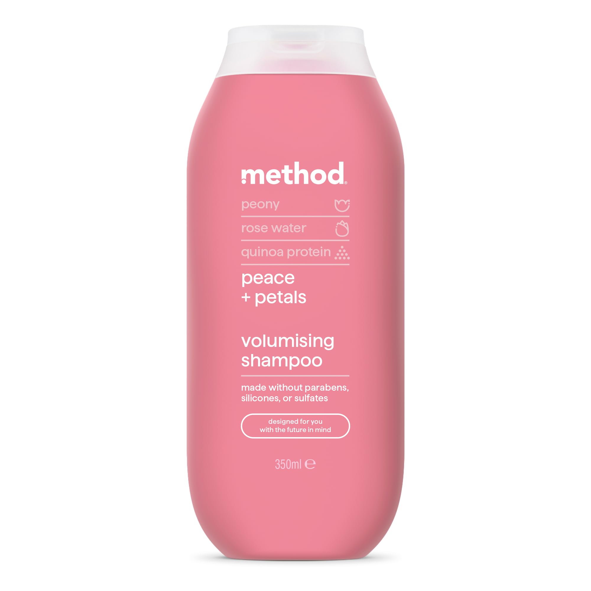 Method Volumising Shampoo - Peony, Rose Water & Quinoa Protein Scent, Sulphate-Free, 350ml 1