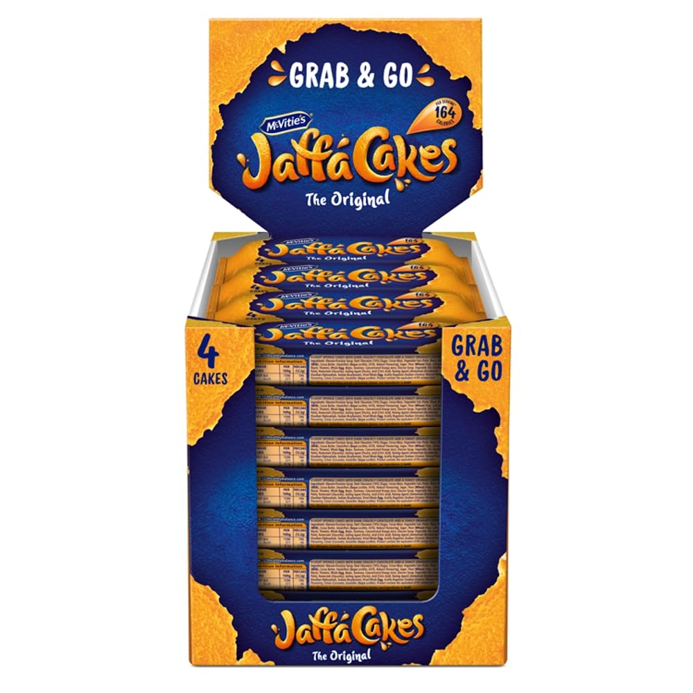 McVitie's Jaffa Cakes 4 Cake Snack Pack, 50g (Pack of 20)