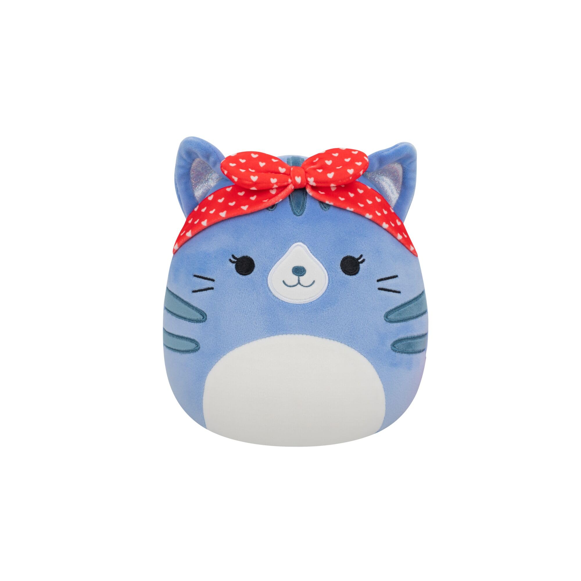 Squishmallows 7.5-Inch Carizma the Blue Tabby Cat Valentine's Plush