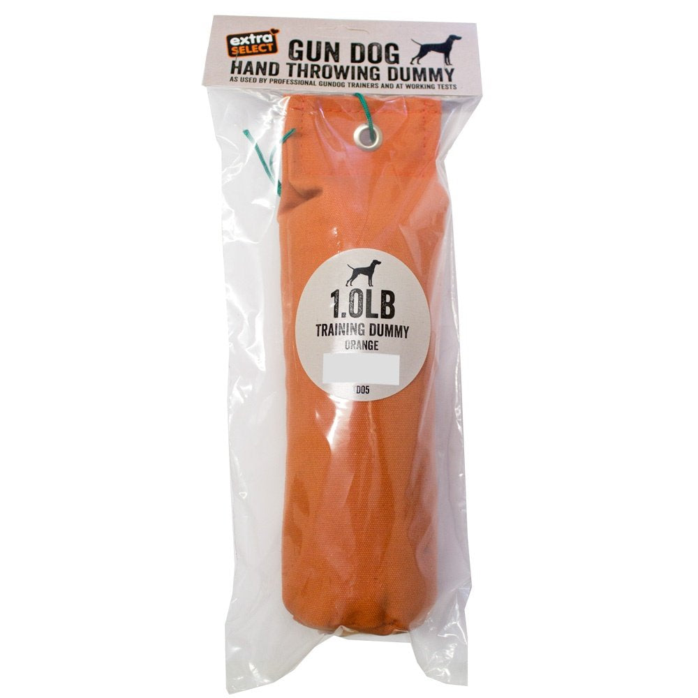 Extra Select Gun Dog Training Dummy - 1 lb Orange Dummy for Land & Water Retrieves