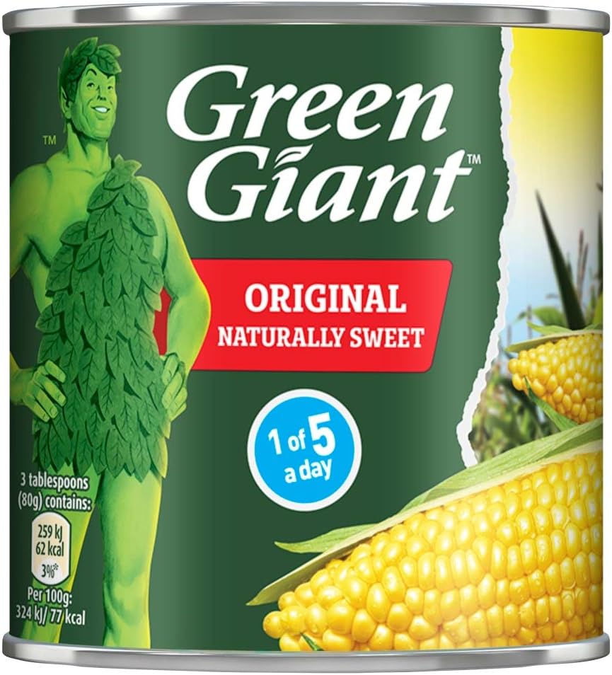 Green Giant - Original Sweetcorn 340g Tinned Corn with No Added Ingredients