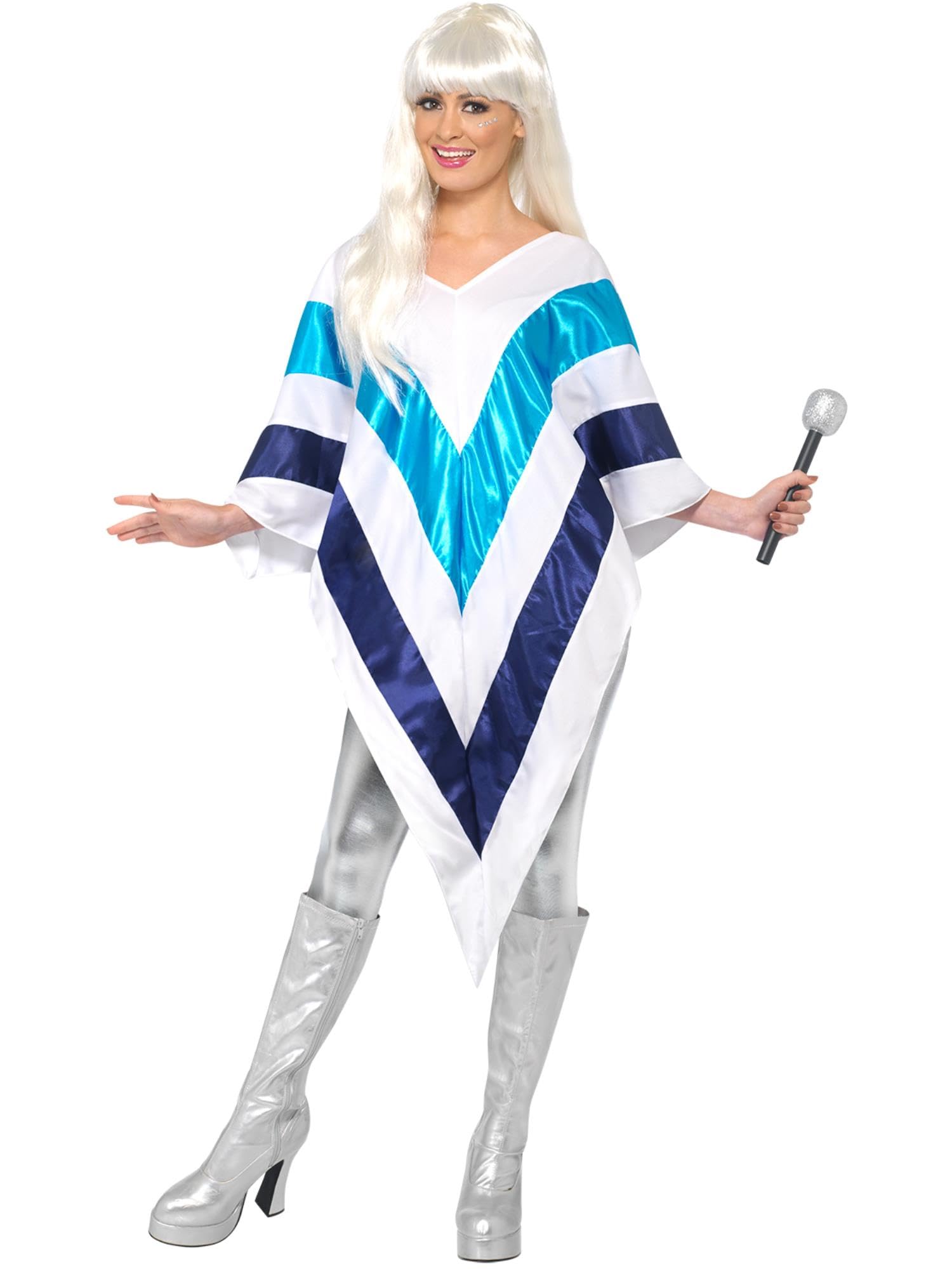 Smiffys Super Trooper Poncho - 1970s Disco Fancy Dress Costume for Adults