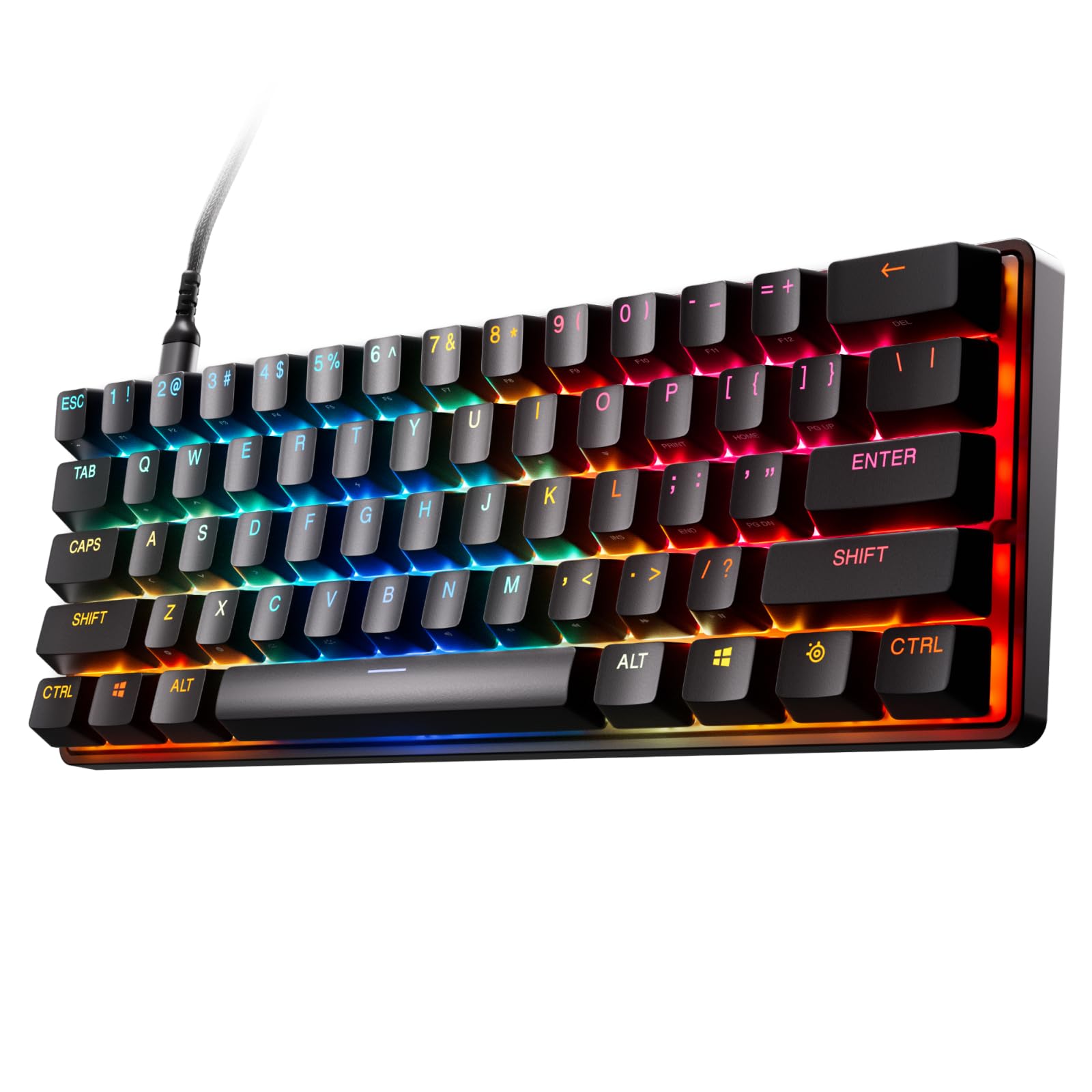 SteelSeries Apex Pro Mini Gen 3 - 60% Gaming Keyboard with OmniPoint 3.0 Hall Effect Switches - Adjustable Actuation, Rapid Trigger, Protection Mode - Black - US QWERTY