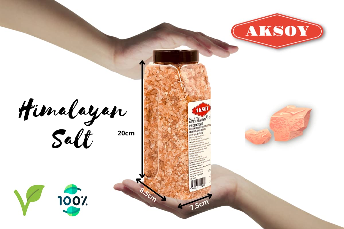 Aksoy Pink Himalayan Salt 1.15KG - Fine Grain, GMO Free, Chemical Free, Premium Himalayan Salt 4