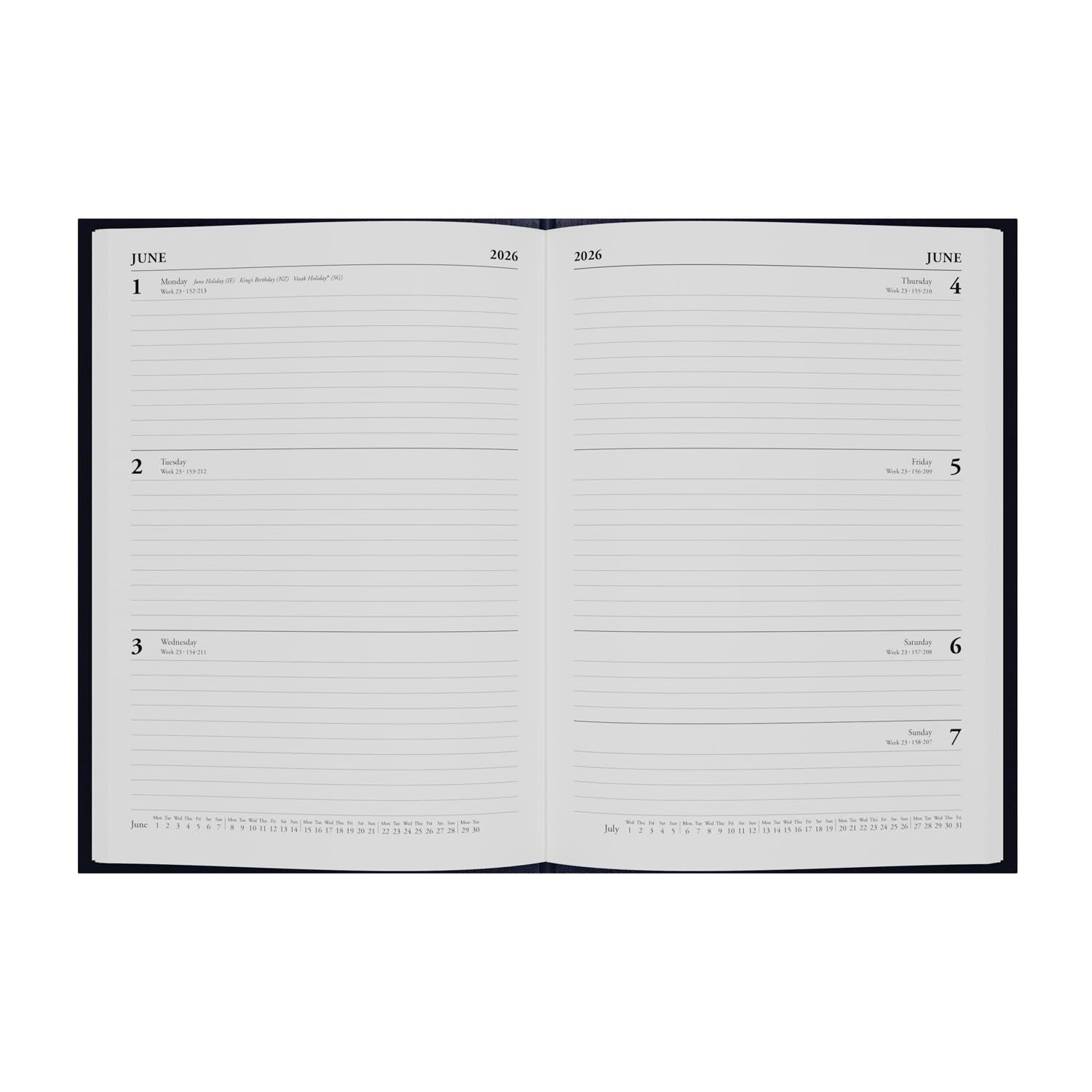 Collins Essential 2026 12 Month A5 Week-To-View Appointment Planner | Hard Cover | Grey 2
