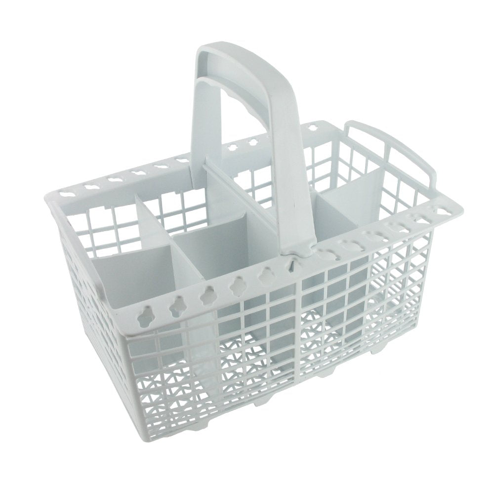 Indesit Universal 8-Compartment Cutlery Basket with Handle - White