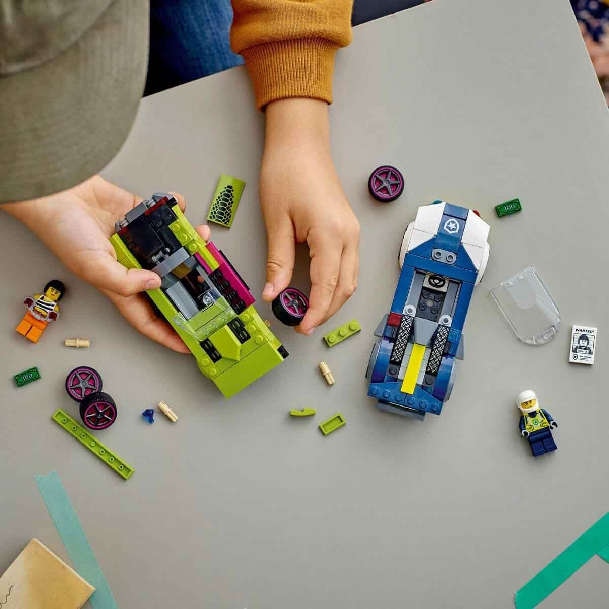 LEGO City Police Car and Muscle Car Chase Building Set | Ages 6+ | Model 60415 2