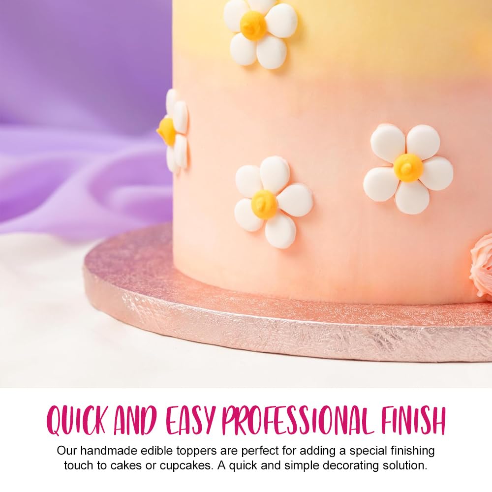 Anniversary House - White Daisy Summer Floral Edible Cake Decorations 4