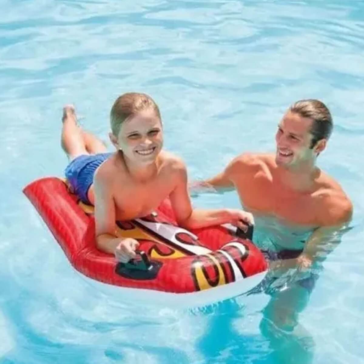Intex Joy Rider Inflatable Surf Board Style Beach Toy | Ages 6+ | Red