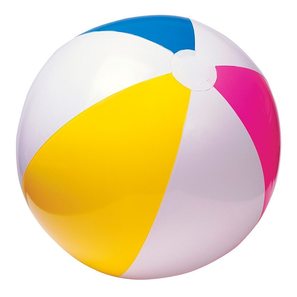Intex Beach Ball - 24 Inch Glossy Panel for Group Games | PVC | Age 3+