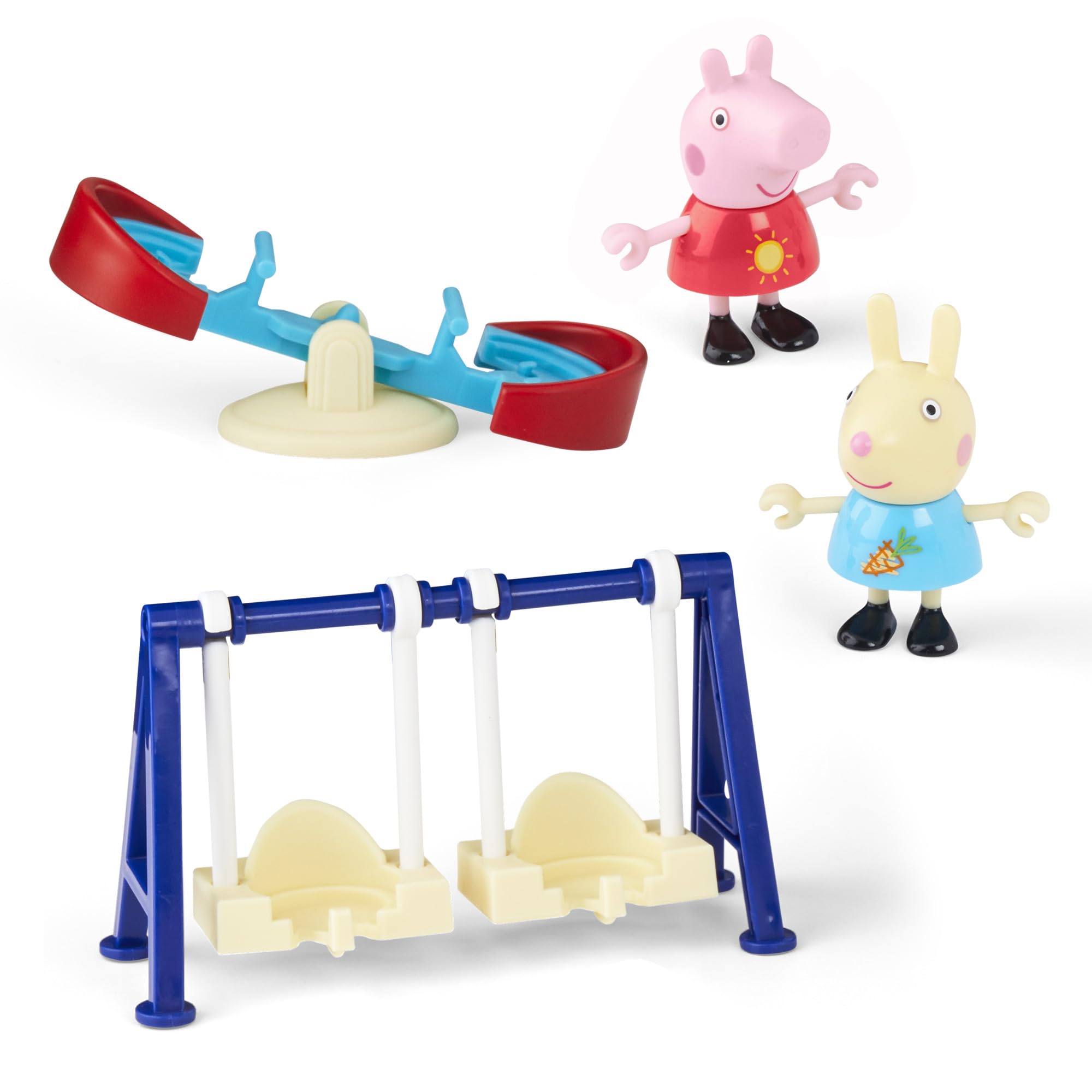 Peppa Pig Peppa's Outside Fun Playset - Playground-Themed Toy with Swing & Seesaw for Ages 3+ 4