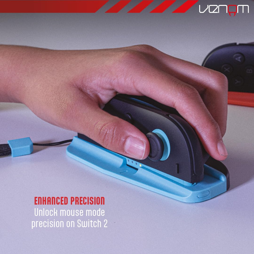 Venom Nintendo Switch 2 Joy-Con Mouse Mode Converters Twin Pack with Wrist Straps 3