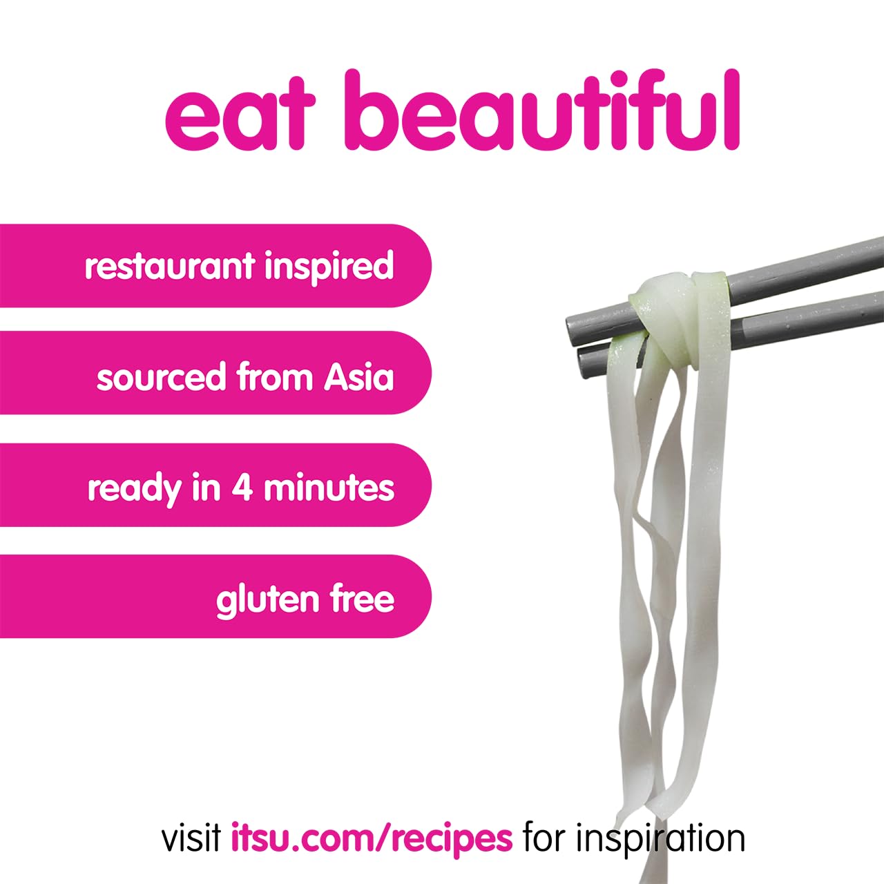 Itsu - Rice Noodles 180g | Vegan Japanese-Style Noodles for Soups & Stir-Fries 3