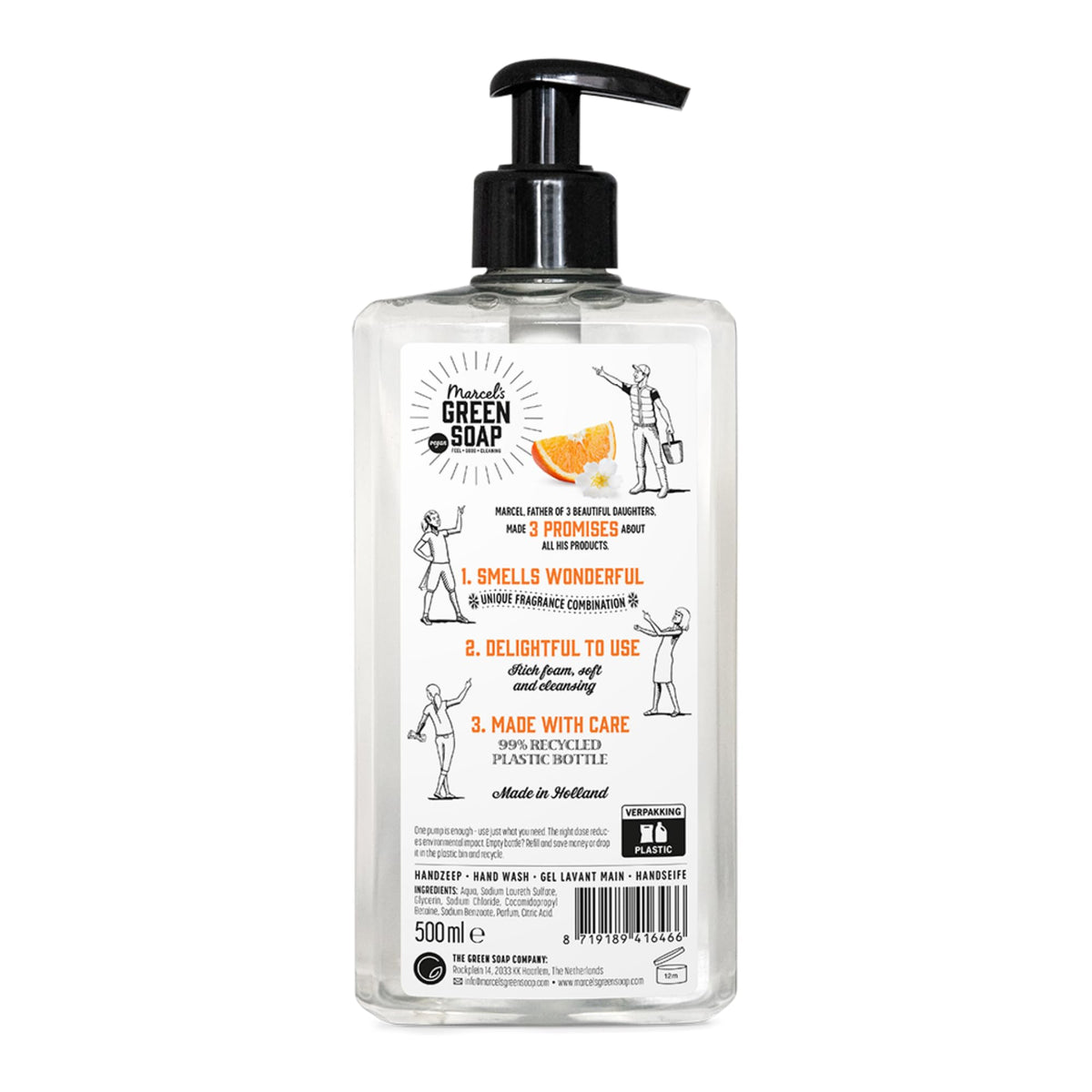 Marcel's Green Soap Hand Soap Orange & Jasmine - 500 ml