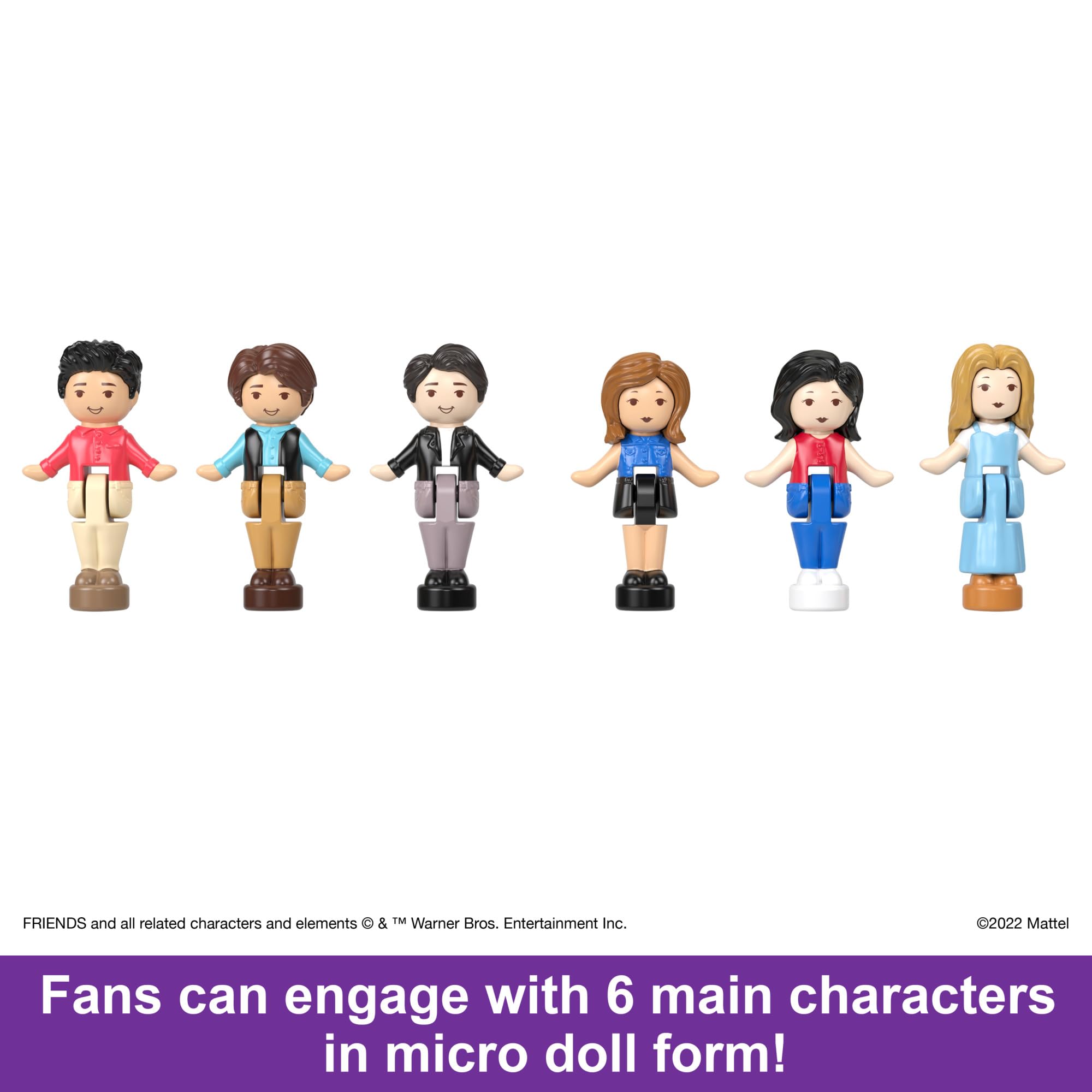 Polly Pocket Friends Compact Playset with 6 Dolls & 9 Accessories - HKV74