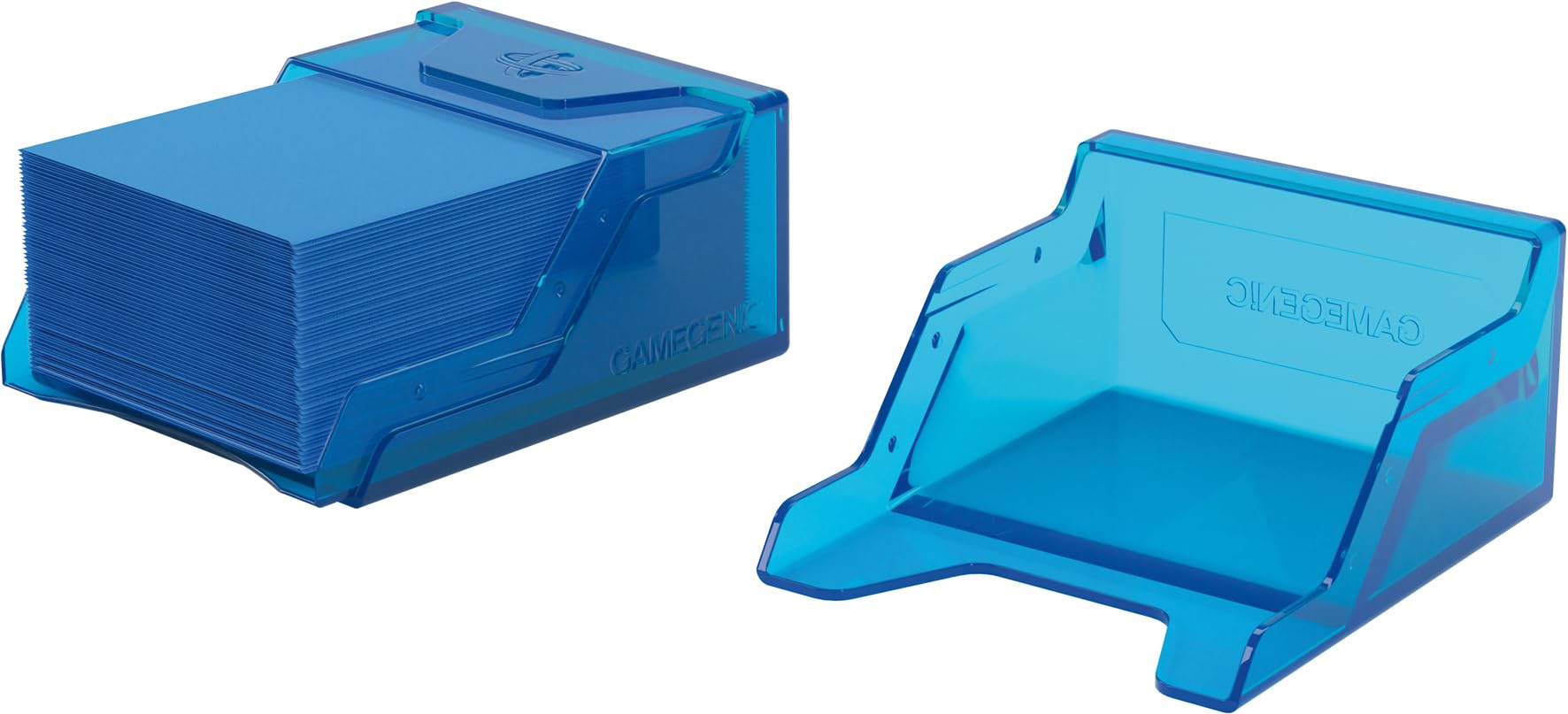Gamegenic Bastion 50+ XL Card Box - Blue | Secure Closure | Fits Double-Sleeved Cards 3