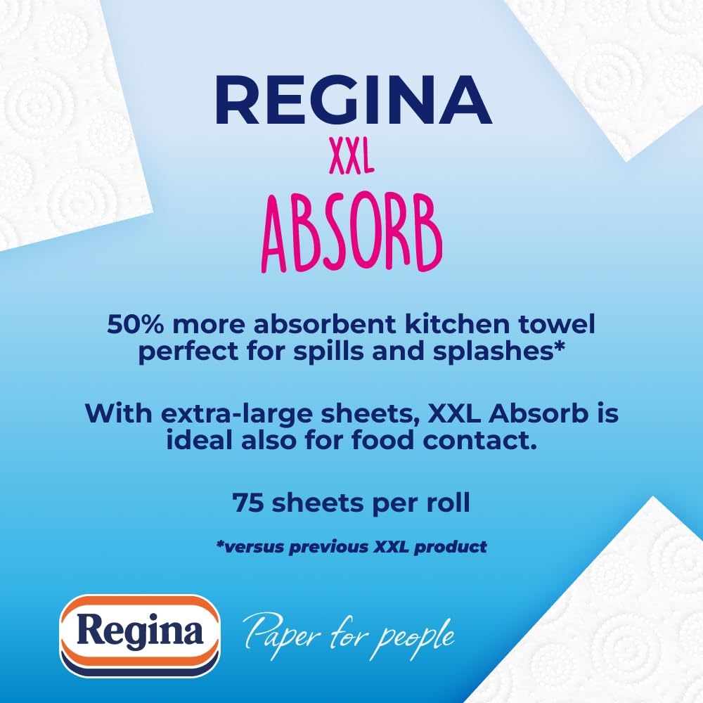 Regina - XXL Absorb Kitchen Roll 6 Rolls | 75 Extra Large Sheets per Roll 3