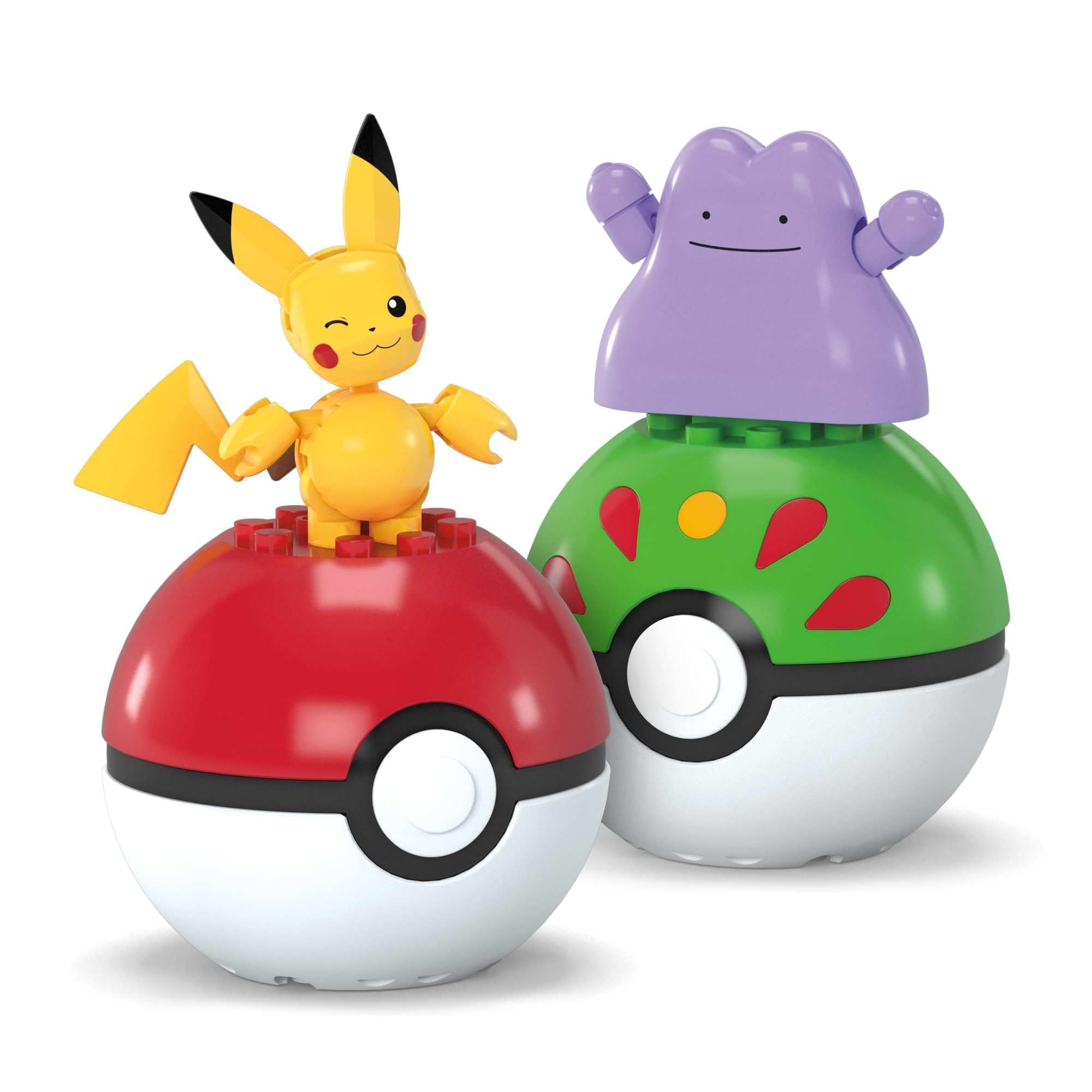 MEGA Pokémon Action Figure Building Toy Set - Buildable Pikachu & Ditto with Poké Balls, Ages 6+ 3