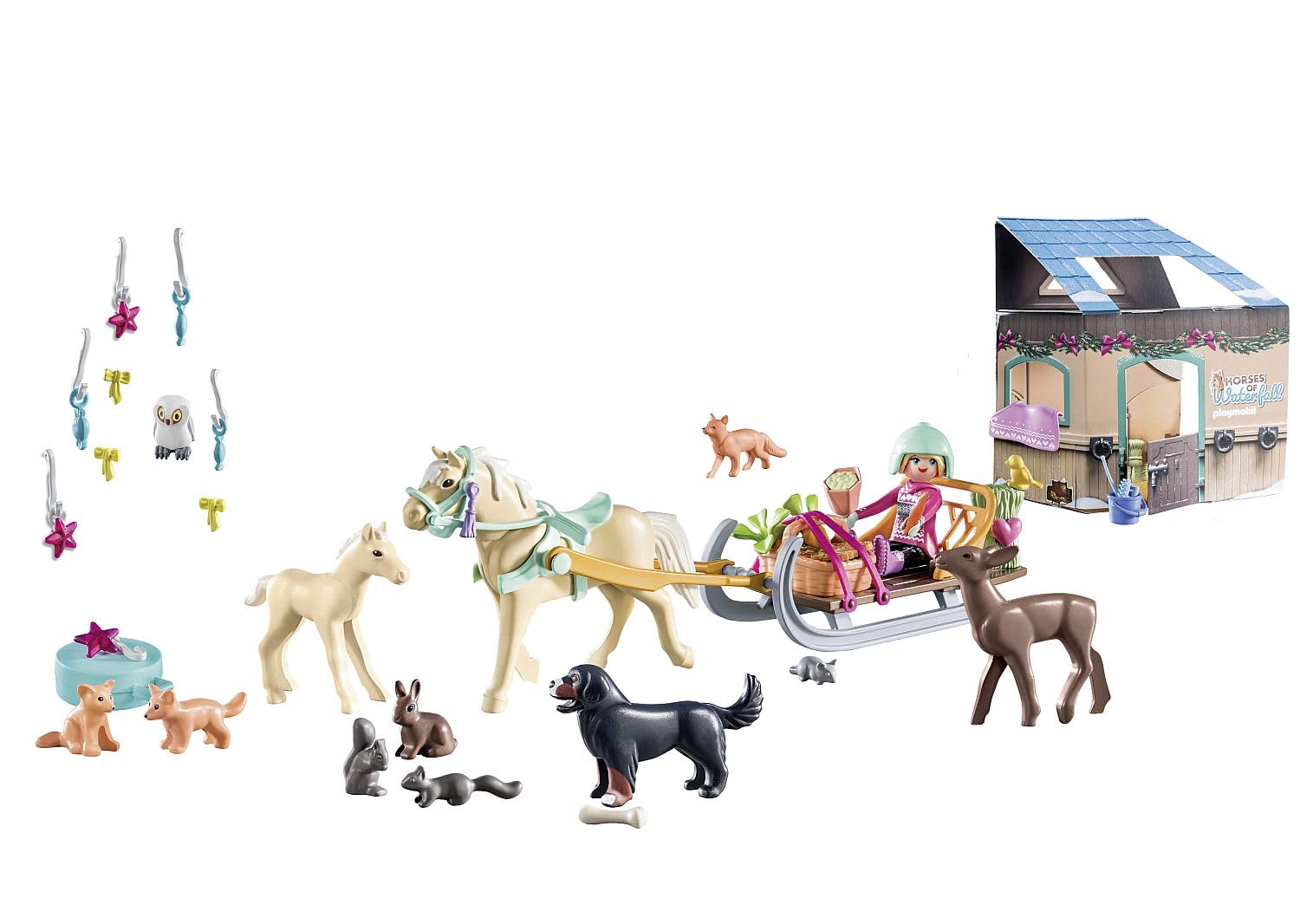 Playmobil 71345 Advent Calendar - Christmas Sleigh Ride, 24 Doors, 68-Piece Playset for Ages 4+