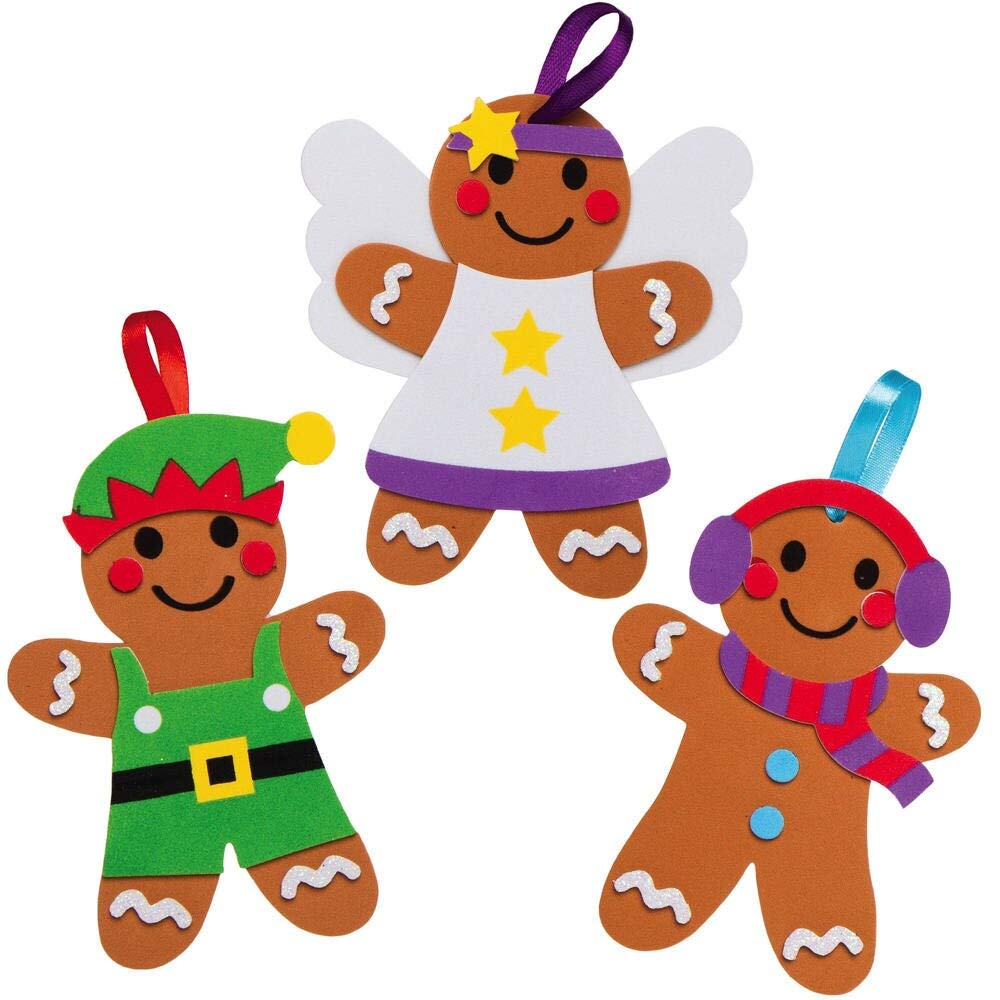 Baker Ross - Gingerbread Man Mix and Match Craft Kit - Pack of 8 3