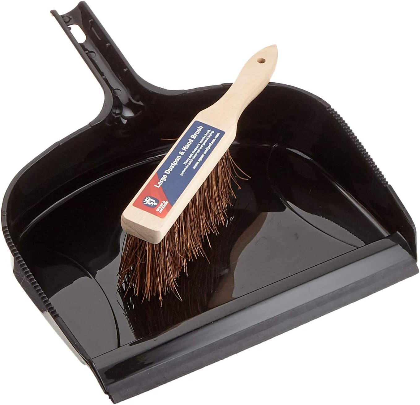 Spear & Jackson Dustpan and Hand Brush Set - Black