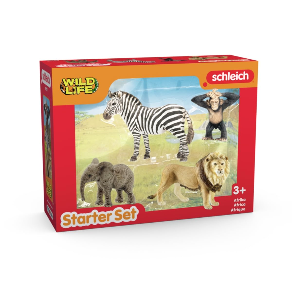 Schleich Wild Life 'Africa' Starter Set 42721 | 4 Piece Miniature Figure Set | Ages 3+ 4