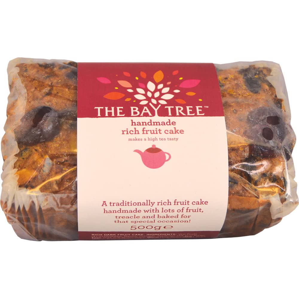 The Bay Tree Rich Fruit Cake 500g - Handmade Traditional Fruit Cake with Sultanas, Cherries & Treacle