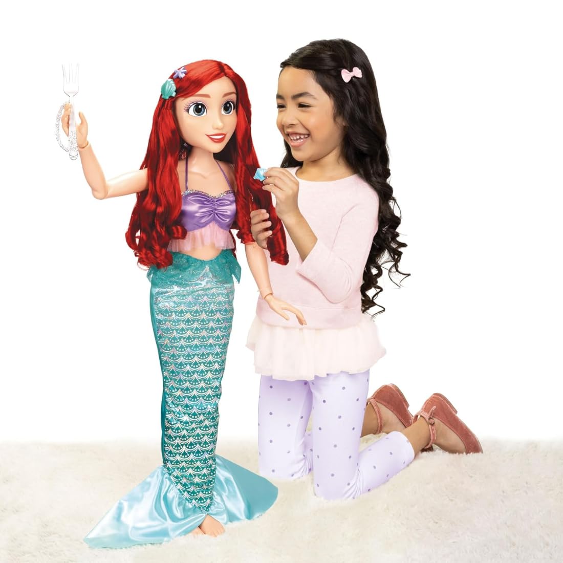 Disney Princess Ariel Playdate Doll by Jakks Pacific - 32-Inch Tall | Fully Poseable | Includes Accessories 6