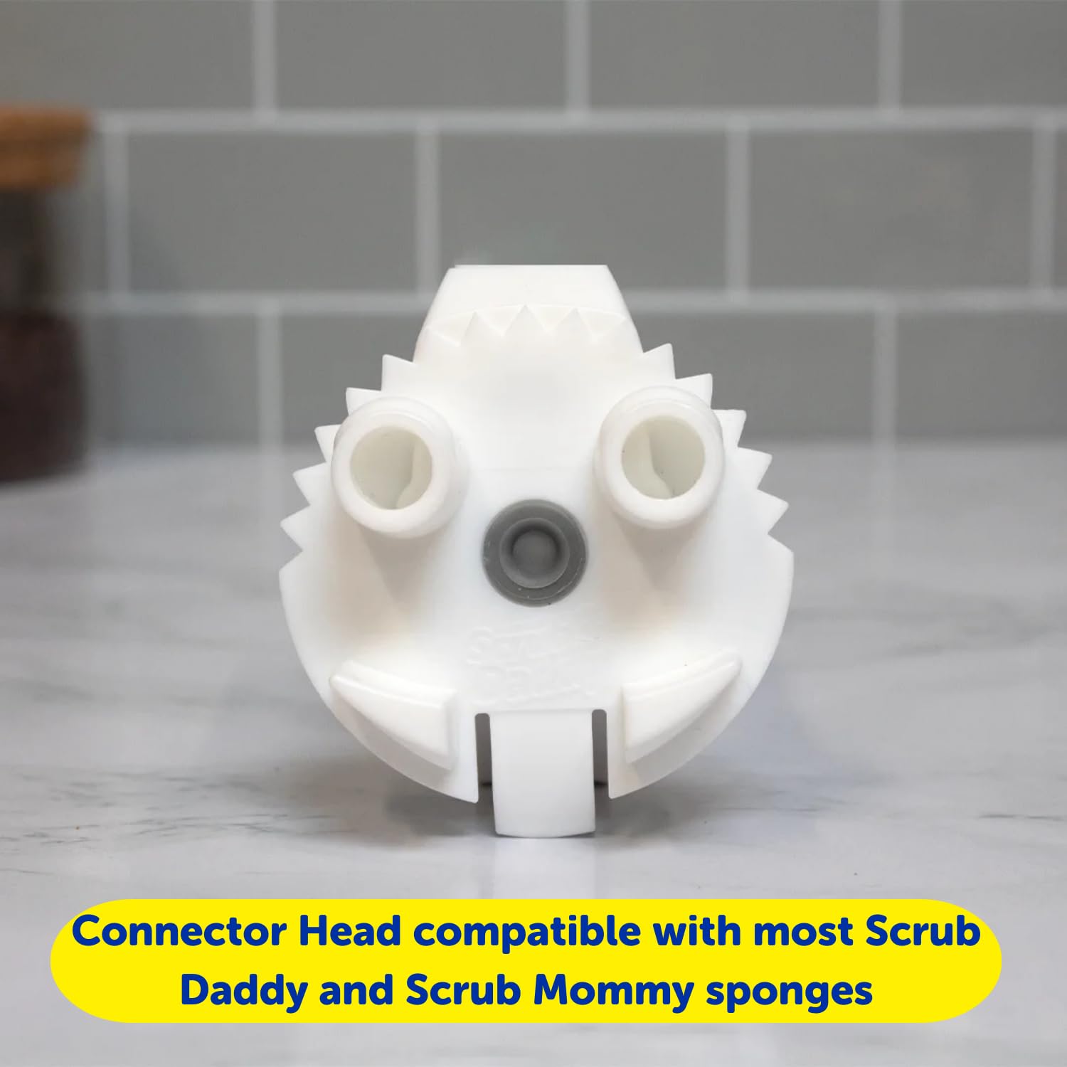 Scrub Daddy Dish Daddy Wand with Refill Heads, Sponge & Connector - Yellow