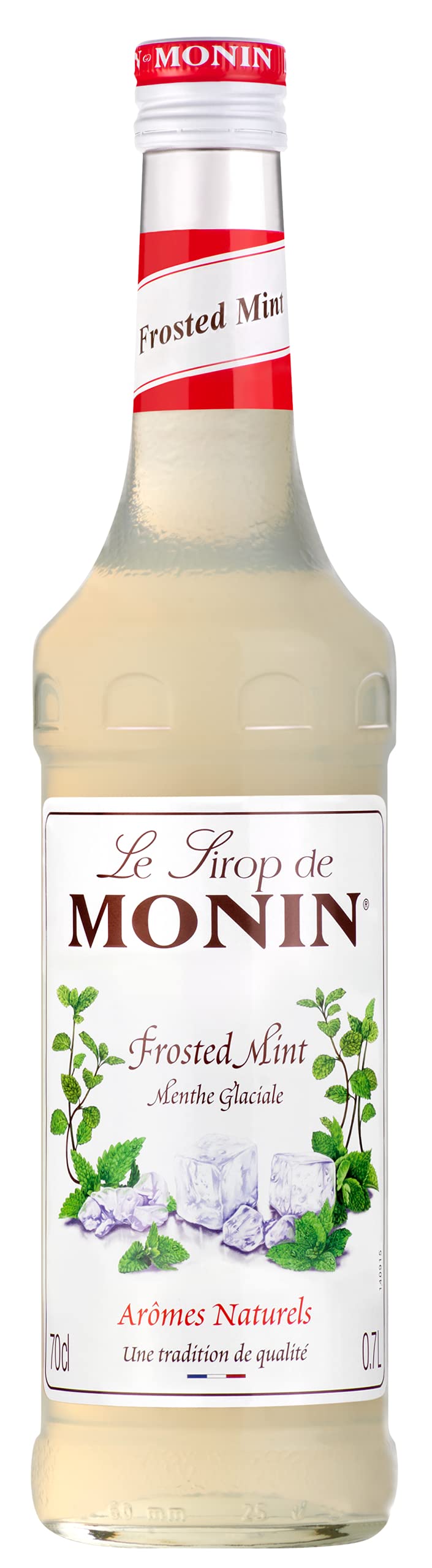 Monin Premium Frosted Mint Syrup - Intense Spearmint Flavor | 700ml Glass Bottle