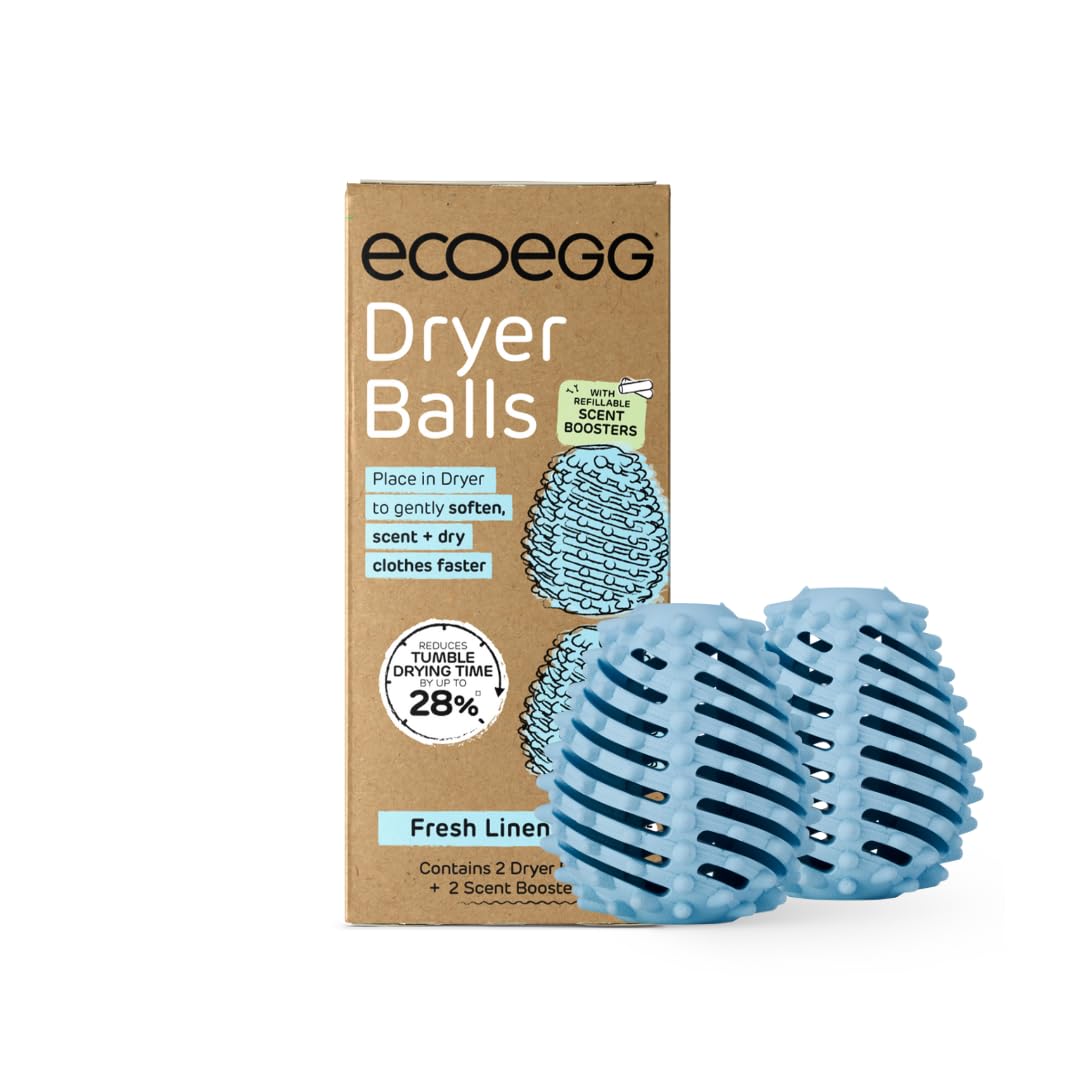 Ecoegg - Dryer Balls Fresh Linen Scented | Reduces Drying Time | Tumble Dryer Eggs