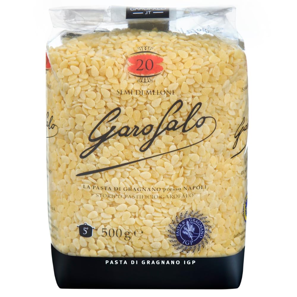 Garofalo Semi Di Melone Italian Soup Pasta - Vegan, Short Pasta Shape, 500g