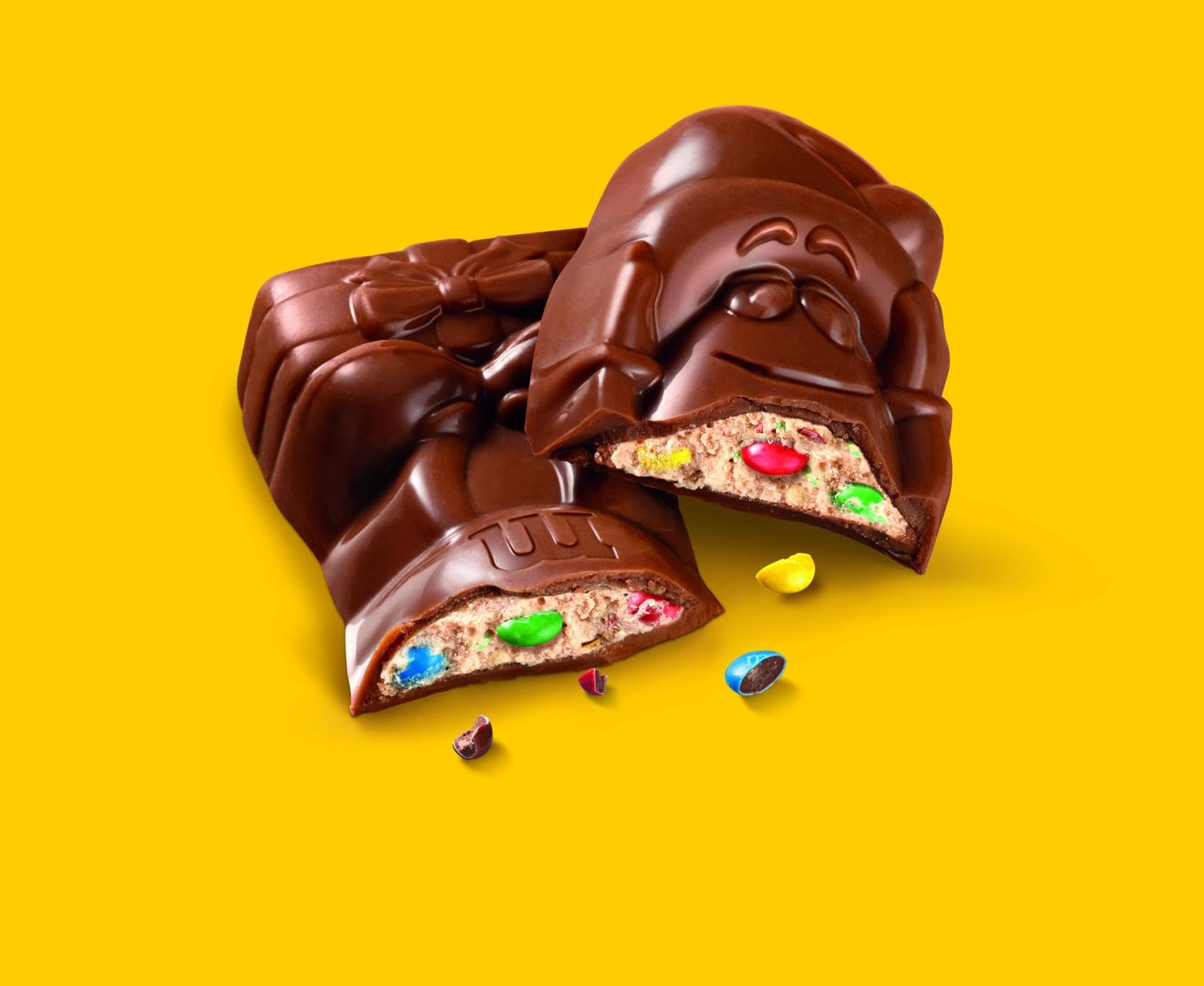 M&M's Minis Chocolate Santa Bulk Box - Milk Chocolate Crispy Santa Shapes with Mini M&Ms 3