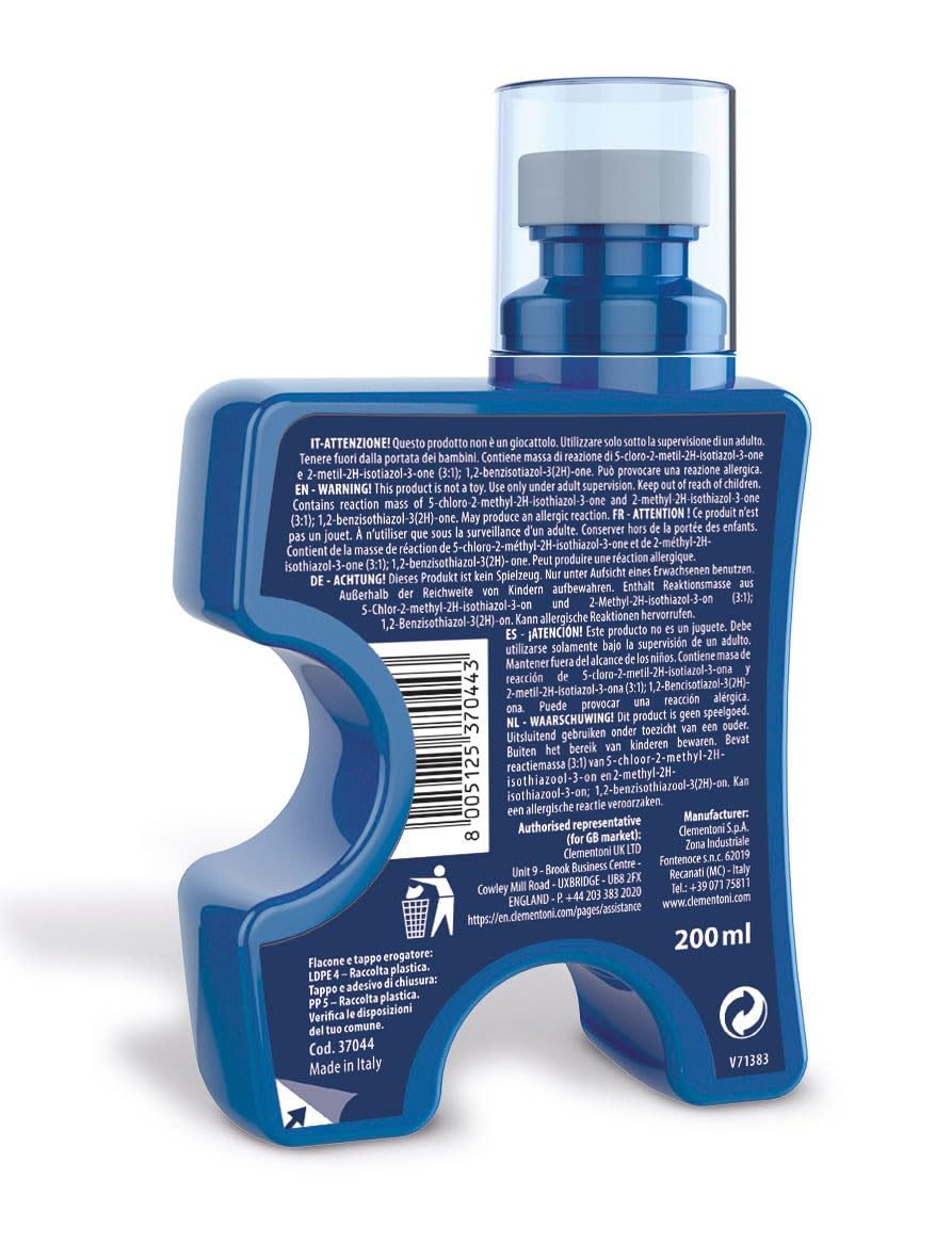 Clementoni Liquid Glue for Jigsaw Puzzles 200 ML with Sponge Applicator, Quick-Drying Formula