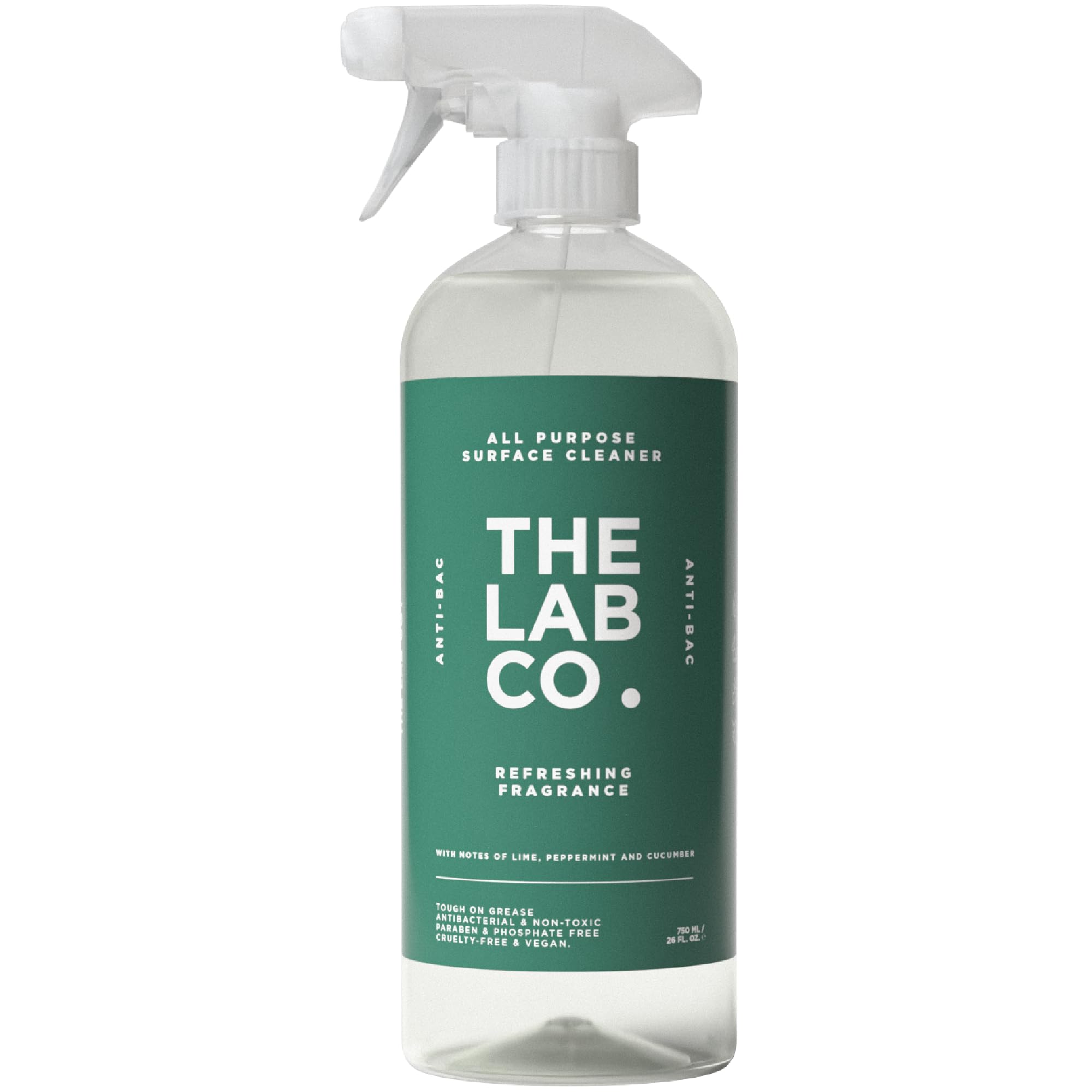 The Lab Co. Antibacterial All Purpose Cleaner - Kills Bacteria | Streak Free | 750ml